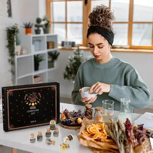 Mother's Day Gift: 2026 New 50 Unique Stone Crystal Bottles Wiccan Set, Witchcraft Crystal Supplies for Rituals, Spells, Festive Decorations, Pyrite,summervibes