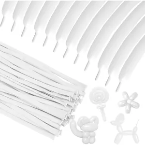 260 Balloons, 50 count Long Balloons, 260 Balloons White,  Balloons, Long Balloons for Tying Balloon Arch, Long Twisting Balloons, Long Skinny Latex Balloons