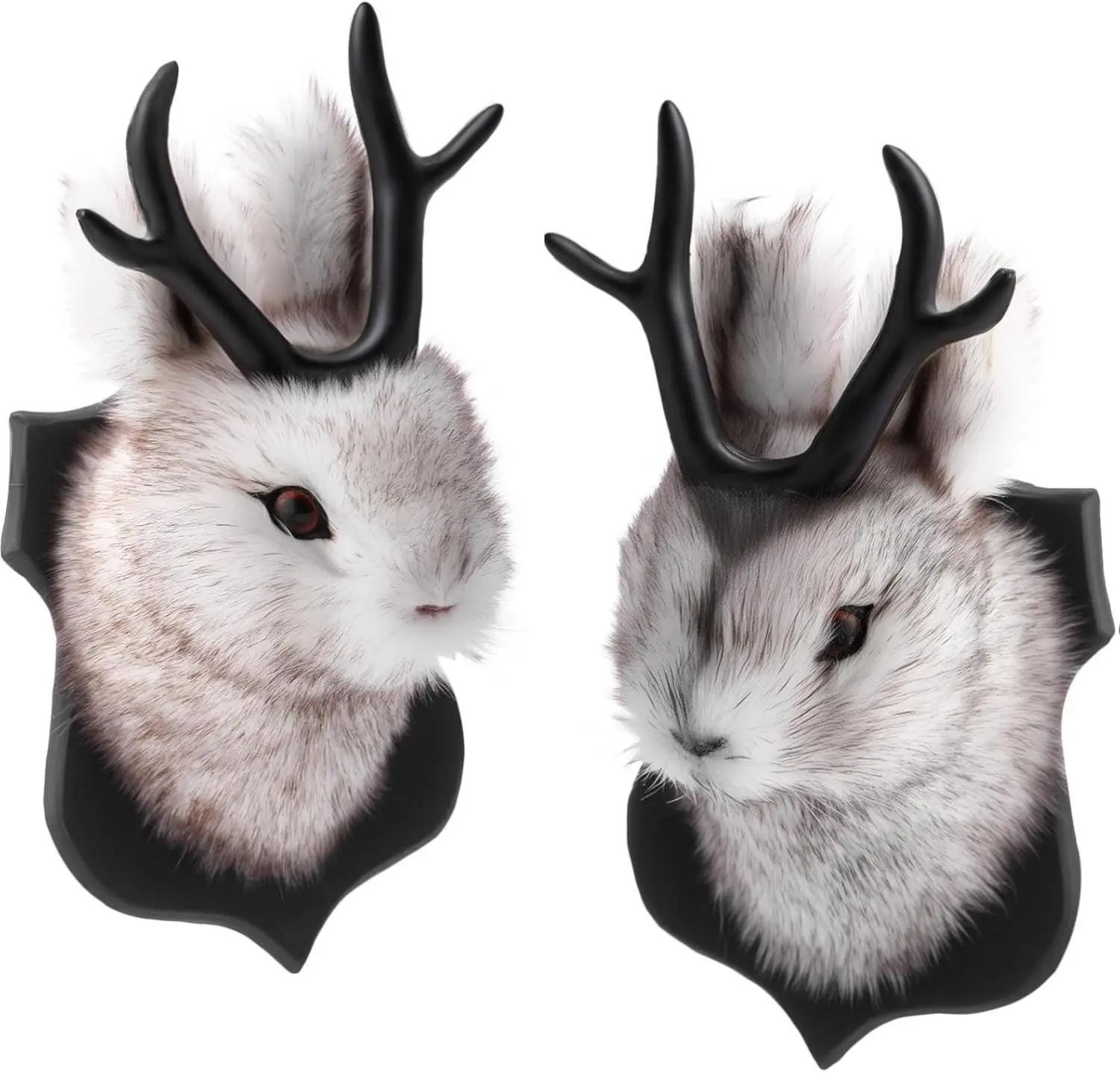 1PC Halloween Bunny Wall Decor, Resin Animal Head Wall Decor, Animals Wall Art, Resin Deer Head Animal Wall Mount For Room Decor, New Year Eve Party Supplies
