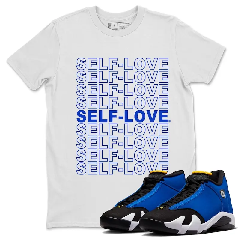 Self Love Unisex Crew Neck Sneaker Matching Tee Shirt To Match JD 14s Unisex Sneaker Tee, Shirts To Match JD, Sneaker T-Shirt, Sneaker Match, Sneaker Matching, Streetwear, Street brand, Sneaker Tees, Shoe Match, Shoe T-Shirt, Matching Comfort