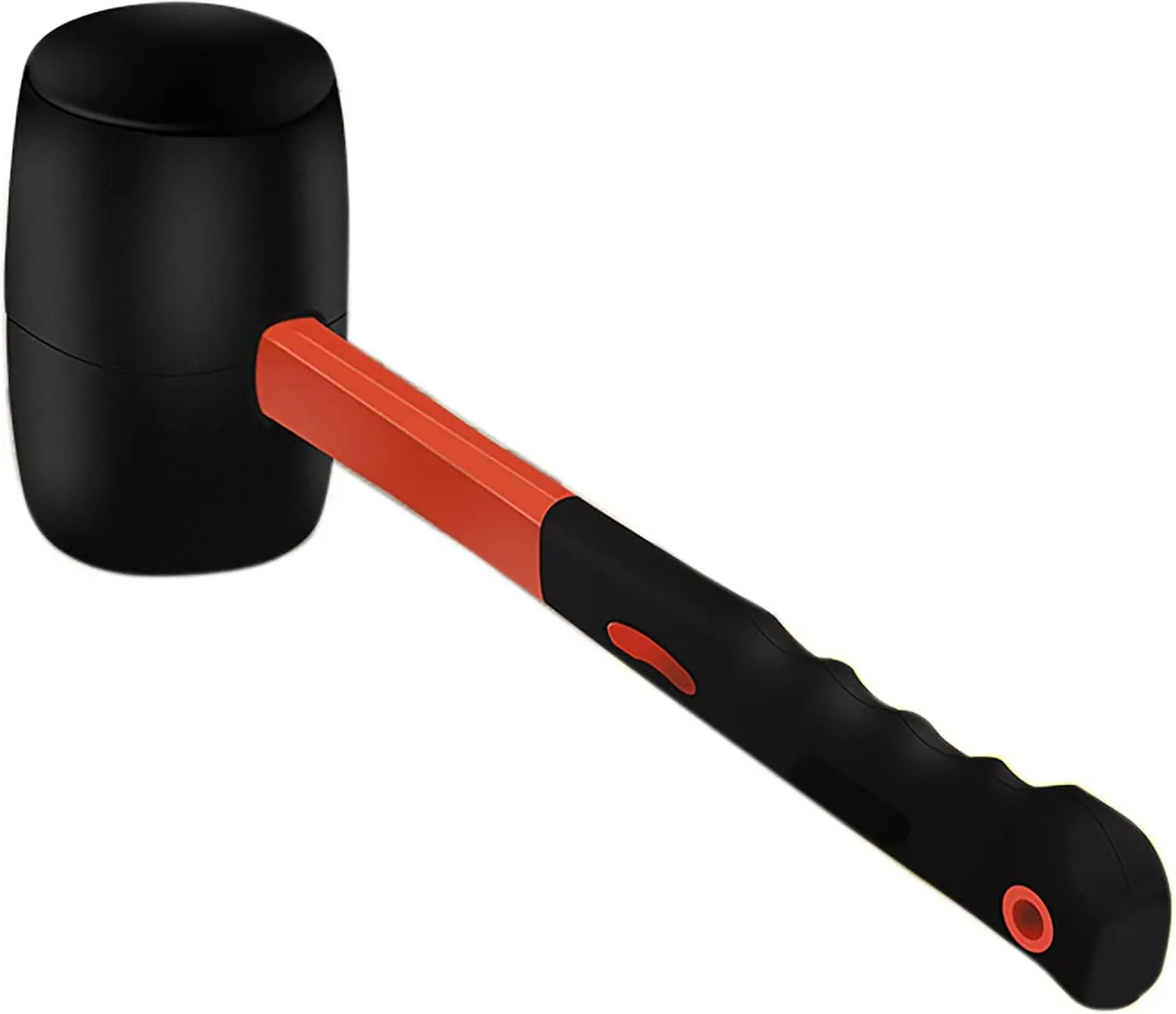 12oz (350g) Rubber Mallet with Shock-Absorbing Fibre Handle - Hand Tools for Camping, Floor Installation
