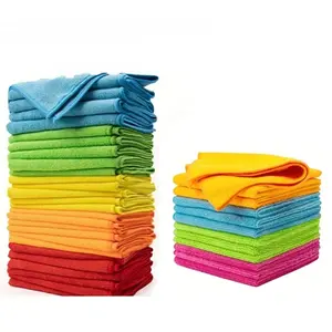 Assorted Color Cleaning Cloths (10-Pack) Microfiber Cleaning Cloths Available in Packs of 10 Suitable for Kitchen Bathroom Living Room Car Cleaning Cleaning Towels