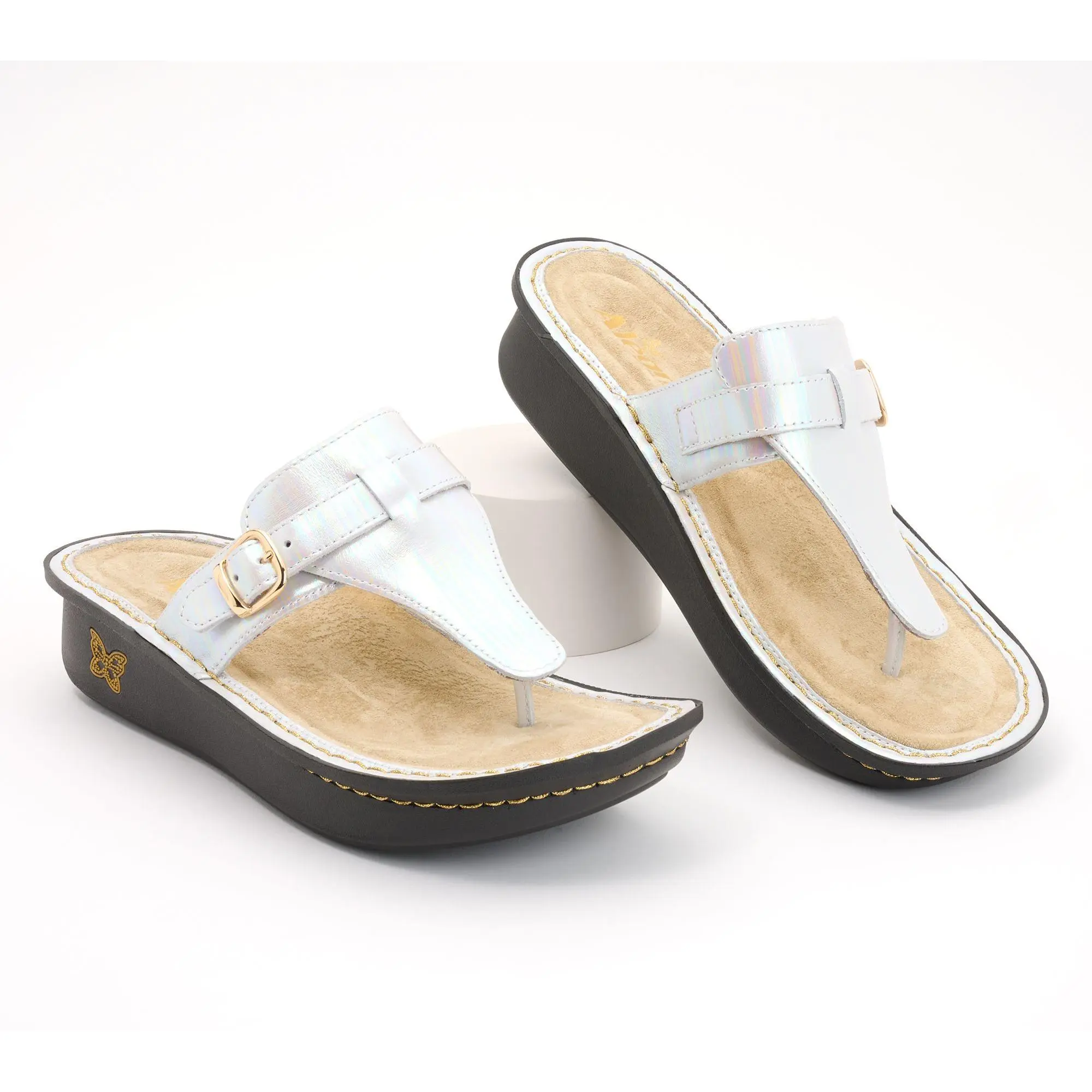 Alegria Leather Thong Sandals- Kennedi