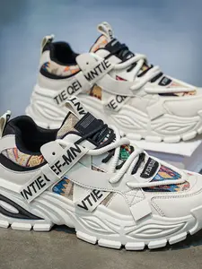 Men's Casual Fashion Shock-Absorbing Sneakers, Vintage Running Shoes, Anti-Slip Breathable Basketball Shoes, Durable Mesh, Comfortable Sports Shoes