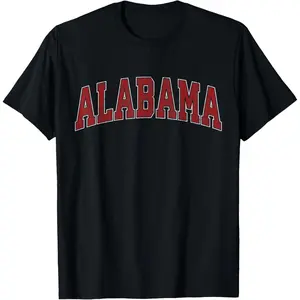 Alabama AL Vintage Sports Design Gifts Men Women Boy Girl T-Shirt,Made in USA