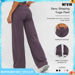 MFVIM Women’s High-Waisted Athletic Yoga Workout Pants, Solid Color Slim-Fit High-Elasticity Leggings, Yoga Gym Activewear Athleisure Bottoms Clothes for Indoor & Outdoor Use