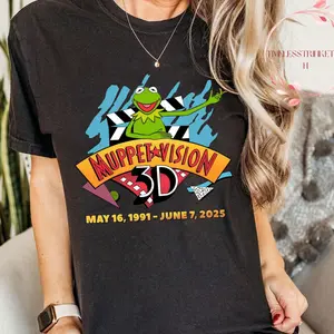 Goodbye Muppet Vision 3D Shirt | Final Day Tribute Tee | Ride Closing 2025 | Retro Kermit Farewell | Comfort Colors
