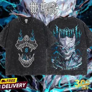 HardTimeClothing - Kaiju no8 Retro Vintage Unisex Oversize Anime Manga Acid Washed Heavyweight Cotton T-shirt, Anime Merch, Gift For Anime Fan. Clothes Oversized