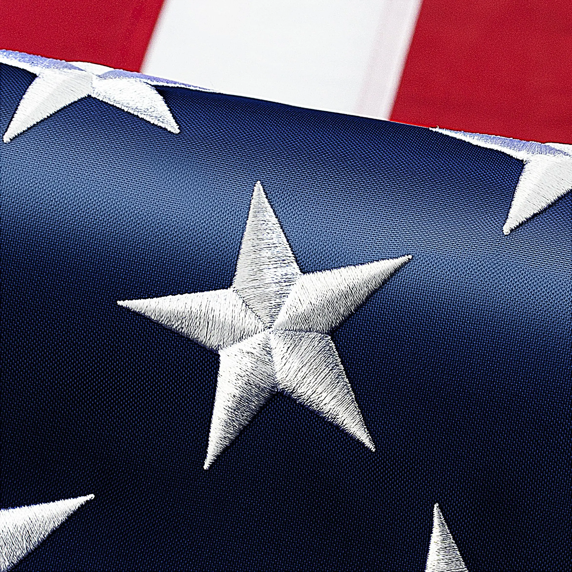 3x5 Ft Heavy Duty Weatherproof Polyester American Flag for Outdoor Display, Embroidered Stars, Sewn Stripes Pattern, Brass Grommets (Home & Festive Party Supplies Backdrop Banner)