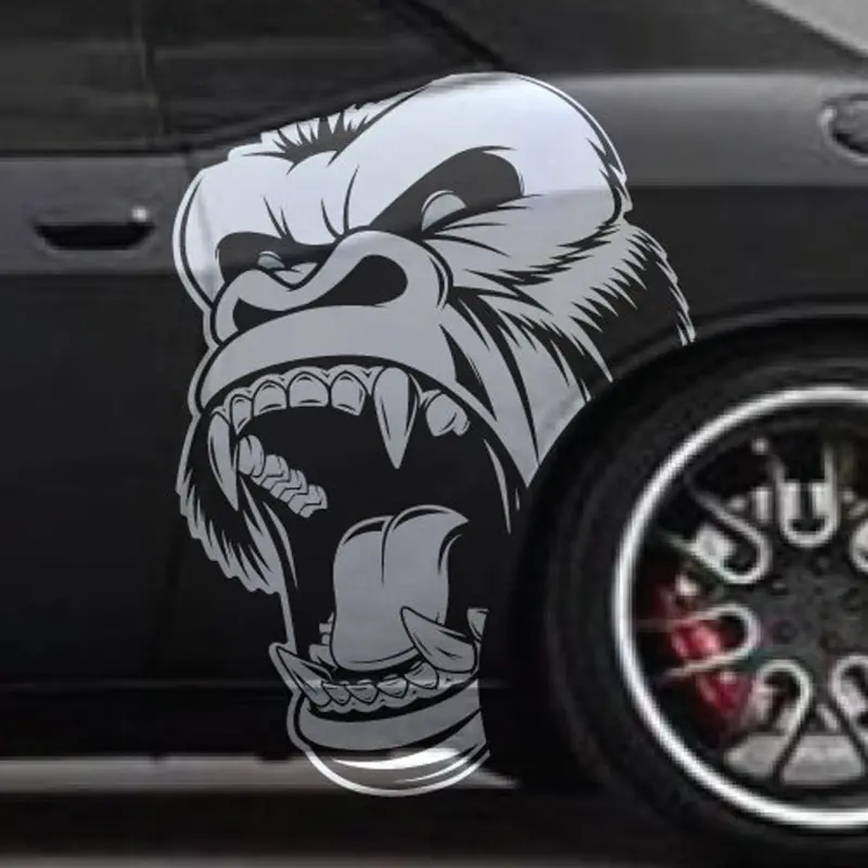 Angry Gorilla Kong Car Styling Stickers Adhesive Waterproof Full Body Auto Graphic Vinyl Film Funny Gadget Decals Accessories