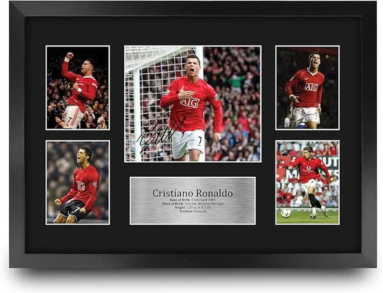 Ronaldo Signed  POsster| Cristiano Ronaldo Portugal Gifts Printed Signed Autograph Picture for Football Fans and Supporters