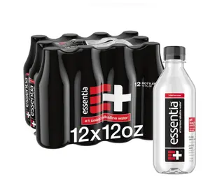 Essentia Water LLC; Ionized Alkaline Bottled Water; 99.9% Pure; 9.5 pH or Higher; Consistent Quality in Every BPA and Phthalate-Free Bottle; 12 Fl Oz (Pack of 12)