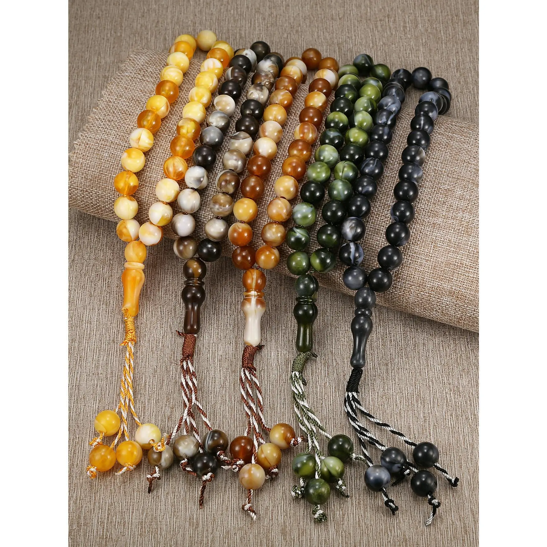 Unisex Gradient Round Bead Mala Bangle, Vintage Tassel Detail Round Bangle, Daily Wear Costume Jewelry for Buddhist Enthusiasts, Beads, Buddhist & Meditation Enthusiasts, Ethnic, Must-Have For Buddhist & Meditation Enthusiasts