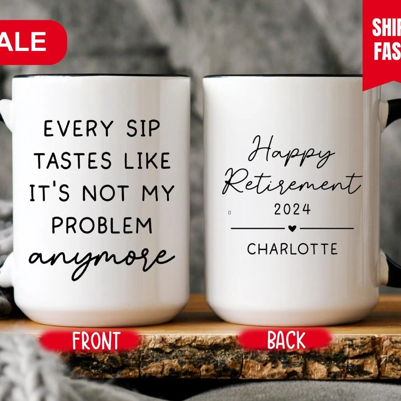 Personalized Retirement Coffee Mug, Happy Retirement Cup,Custom Retirement Gift For Boss Co Worker,Officially Retired Cup For Her(SC-SH209D) UEL