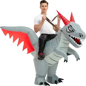 Dinosaur Costumes for Adults,Inflatable Costume Adult,Blow Up Ride Dragon Costume,Halloween Costumes for Men Women
