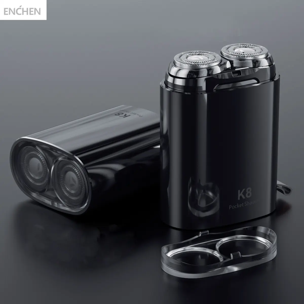 ENCHEN Mini Electric Shaver, Electric Shaver,One-Button Use Electric Razor for Men,Rotary Portable,Removable Compact Portable Shaver Facial Beard,Rechargeable Full Body Wash Travel Car Portable Men's Razor,Wet&Dry, Used for face Chest Leg Shaving