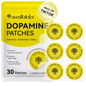 Acentiallabs Dopamine Patches 30pcs, Patches Are Made From A Plant-Based Blend Including Mucuna Pruriens Extract, 5-Htp, Lion's Mane, And Rhodiola, To Support Your Body's Natural Dopamine Production, Suitable For Daily Use.
