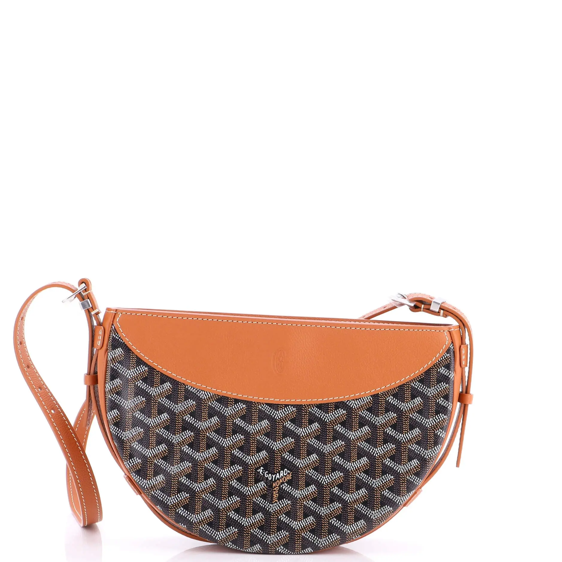 Pre-owned Goyard Canvas Coated Shoulder bags Hirondelle Shoulder Bag Coated Canvas and Leather by Rebag