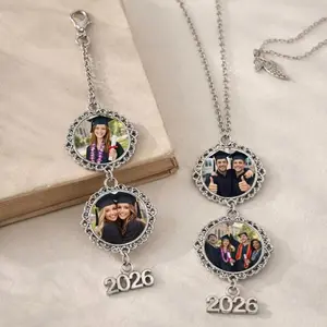 Personalized Graduation Photo Tassel, Graduation Gift, Memorial Grad charm, Memorial Taasel Gift, Gift for Graduates, Class of 2026 Keepsake