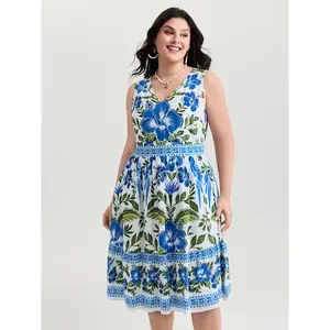 【Summer Turn-Up】【Pocket Approved】 Bloomchic Large Floral Print Pockets Rayon Midi Dress 2026 Summer Pick for Mother's Day