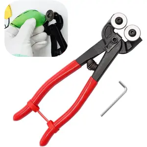Heavy Duty Wheeled Glass Mosaic Pliers and High Definition Ceramic Tile Pliers, Tile Cutting Pliers with Soft Grip - Shaping Pliers, Pliers Cutting Tool, Stone, Metal, 8inch