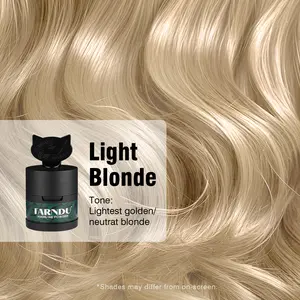 FARNDU Light Blonde Hairline Powder 12g | Coverage Roots and Hair Loss | Color Touch-Ups | Dual - Brush Design & Extra Replacement Packs