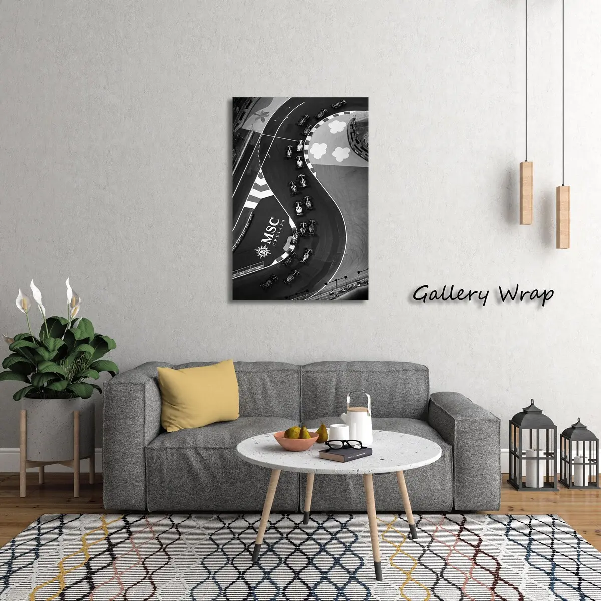 Formula 1 Racing Poster, Motorsport Poster Art,black And White Race Track Aerial Decor, F1 Car Photo Print, Grand Prix Track Wall Art, Room Decor, Unframed  – 5 Sizes (8x12–27x40 inch)