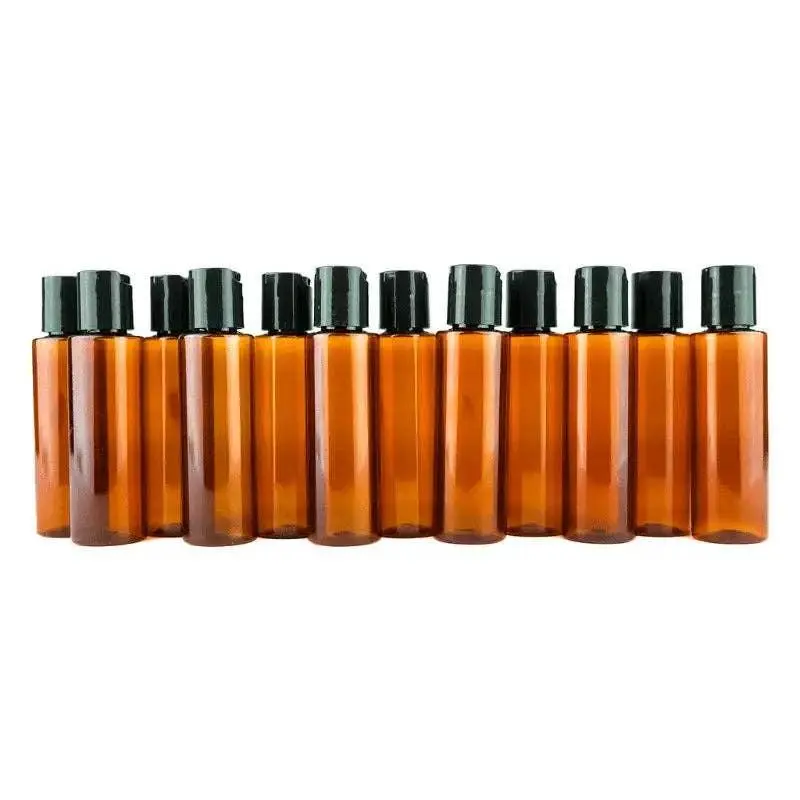 Bulk 12 2 ounce Plastic Amber Bottle-2 Oz: 12 x 2 oz Plastic Amber Bottles