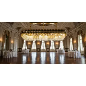 The Regent Bar: Sapphire & Gold Linear Chandelier