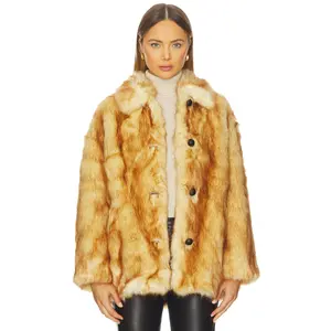 Rag & Bone Brenna Faux Fur Jacket in Brown