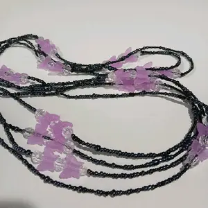 purple glow butterfly waistbeads