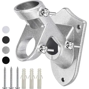 Flag Pole Holder for Outside House, Heavy Duty Flag Pole Mounting Bracket, Aluminum Metal Flagpole Mount with Stainless Hardware for Outdoor, Strong and Rust Proof, 1" Inner Diameter