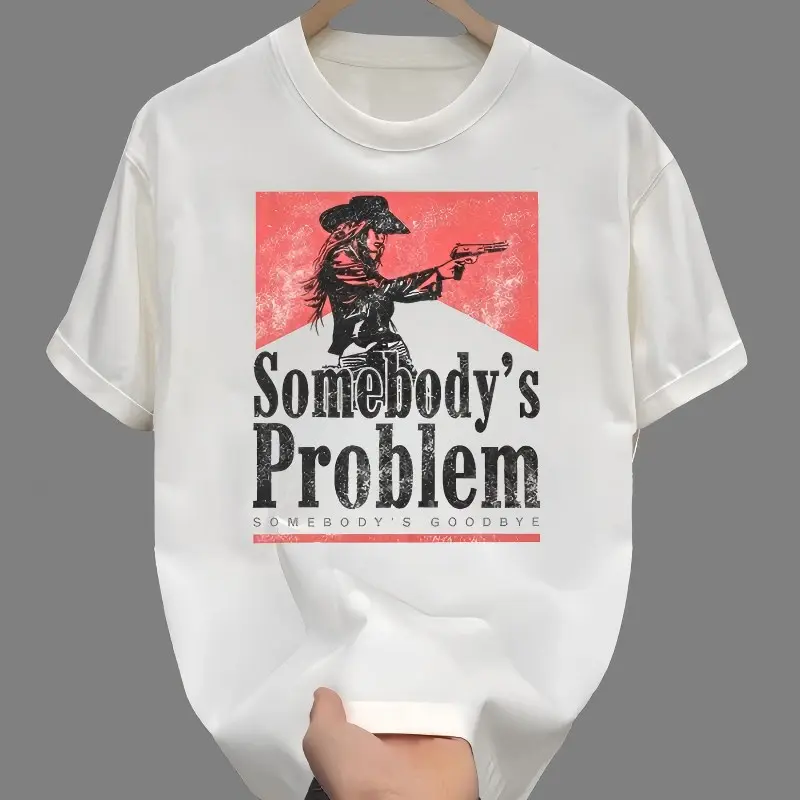 Somebody's Problem Tshirt, Vintage 90s Country Tee, Western TShirt,  Shirt, Country Music Lover Shirt, Country Concert Tee, Smoking, Music Festival graphic tee