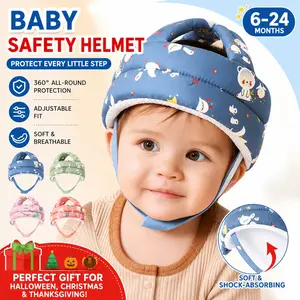 Baby Head Protection Hat, Cute Cartoon Design, Adjustable, Suitable for 6-24 Months, Essential for Walking, Perfect Gift for Holidays