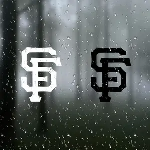 San Francisco Giants Vinyl Decal Car Window Sticker, Durable Adhesive Vinyl Material, for Doors Windows Laptops Bags Furniture Bumpers