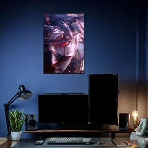 Kakashi Hatake Poster, close-up Sharingan eye with dramatic lighting and battle-worn details, High quality cardboard sharp pattern poster, anime wall art gift for Naruto fans