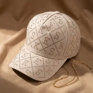 Unisex Rhinestone Baseball Cap with Diamond Pattern, Sparkling Design, Adjustable Fit, Casual Streetwear Cap for Men & Women