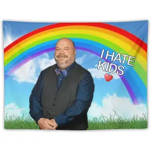 Bertram I Hate Kids Tapestry for Bedroom, College Dorm Or Living Room Home, Funny Meme Wall Tapestries Hanging for Giftsroom accessories