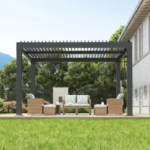 Flash sale home items 10' x 10' Louvered Pergola with Adjustable Roof, Reinforced Aluminum Frame Hardtop Gazebo with Integrated Drainage System, Weather Resistant Outdoor Pergola for Patio, Deck, Backyard & Garden