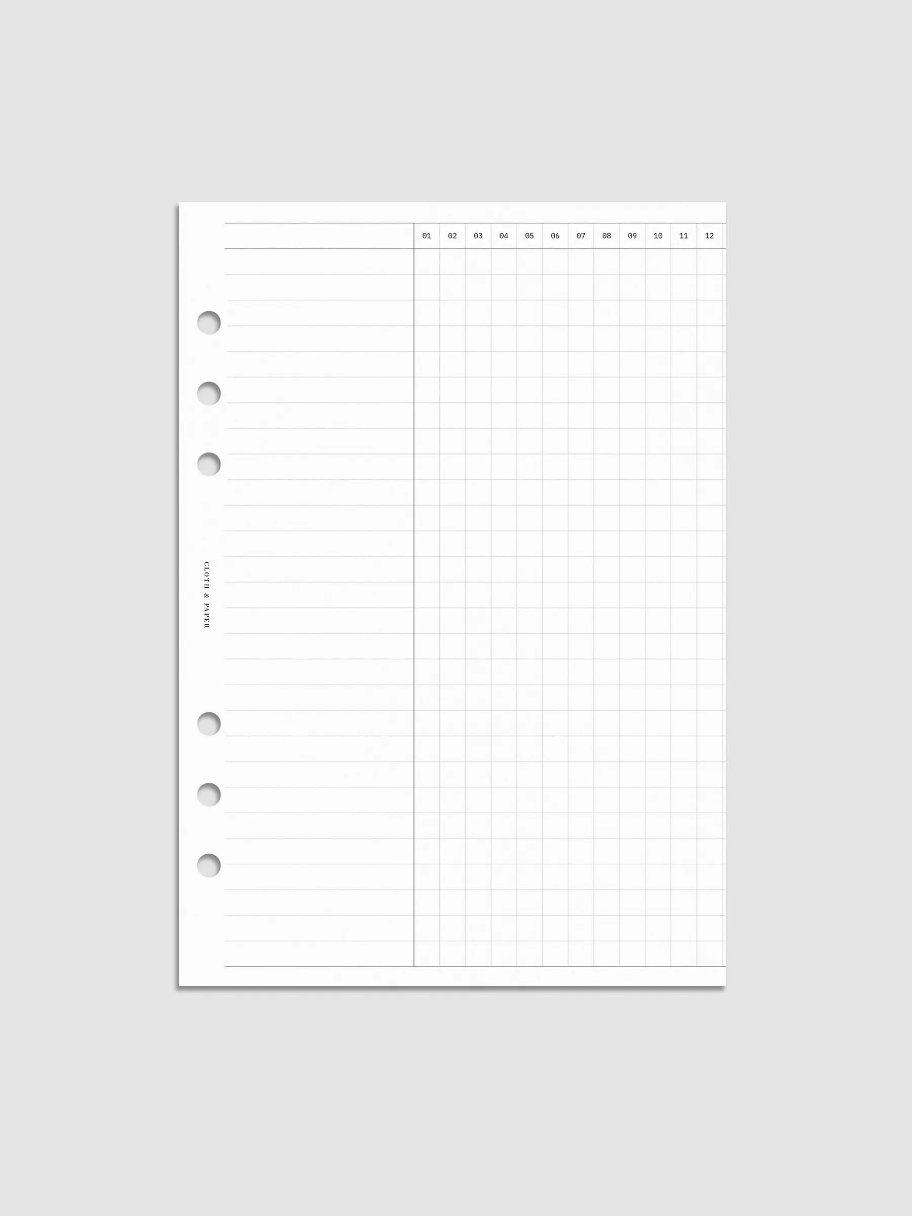 Habits Fold Out Planner Insert