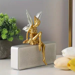 Resin Creative Fairy Desktop Decoration Ornament Figurine, Unique Tabletop Accent Piece, Elegant Home Decor Item, Perfect for Shelves & Desks