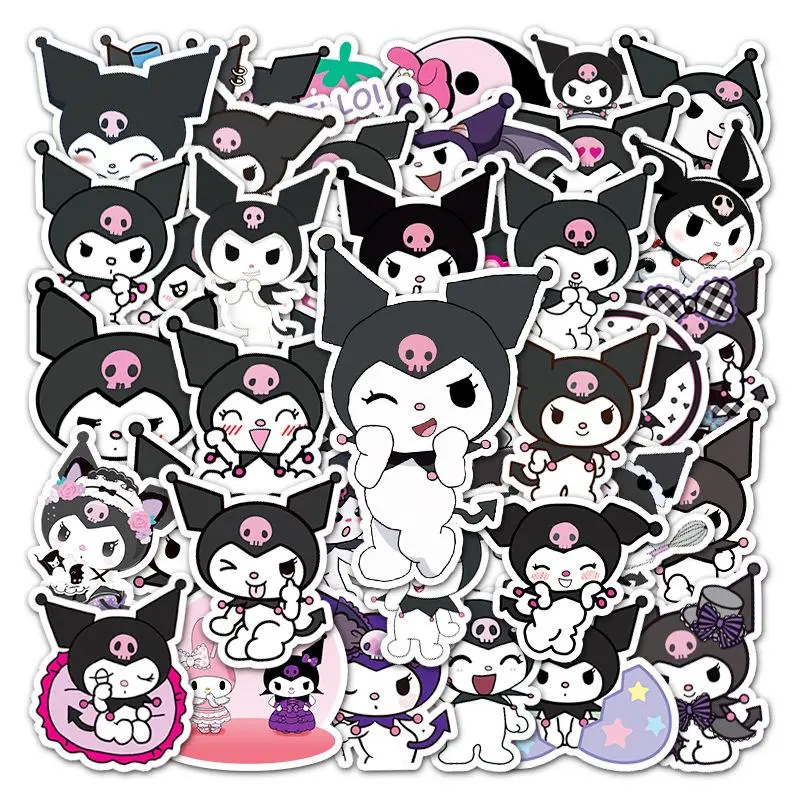 50 Sanrio Kuromi stickers DIY Stickers Suitable for Decoration and Crafting.