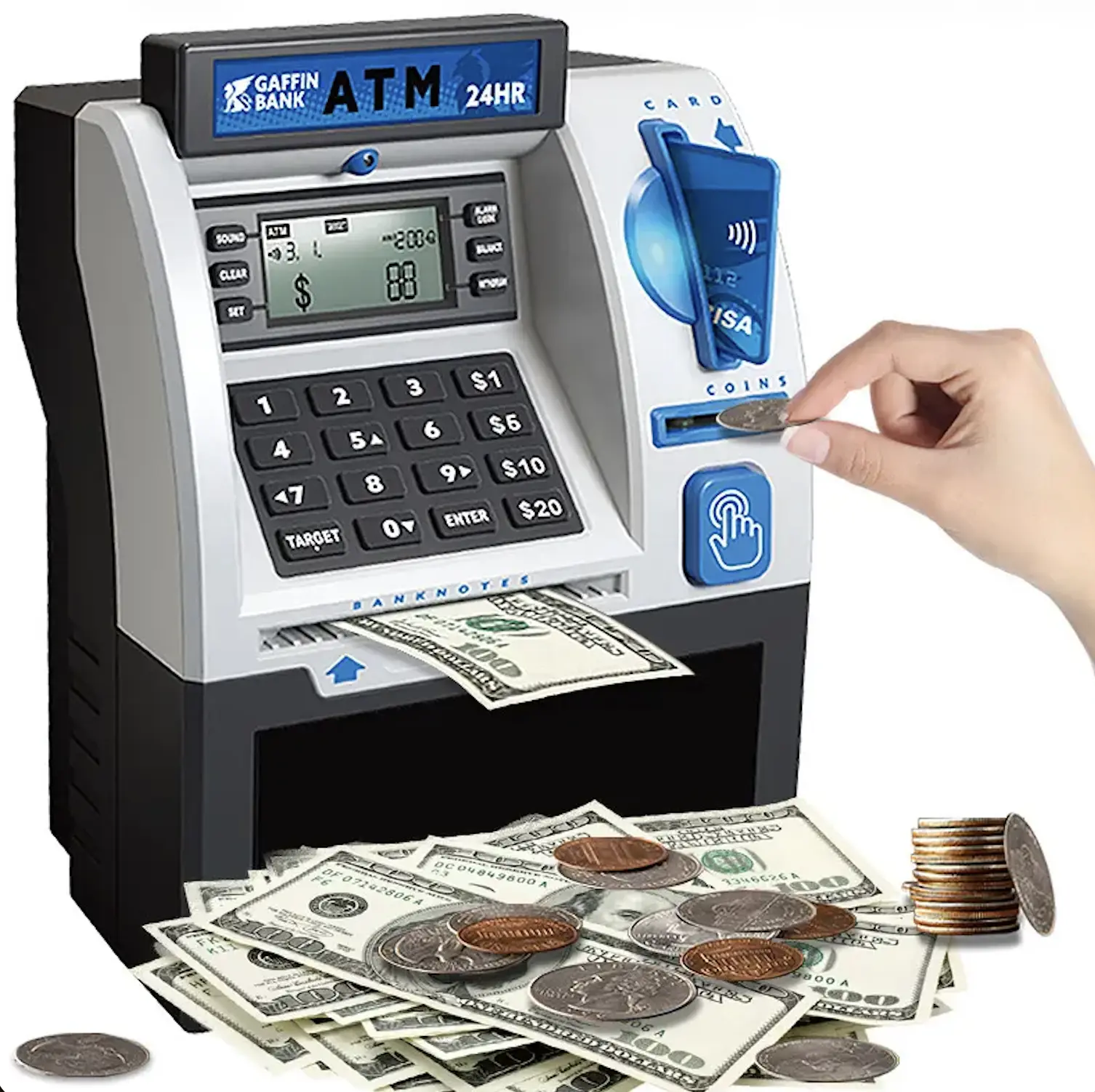 Smart ATM Piggy Bank Toy for 3+ Years Kids - Realistic Keypad, Password Security, Coin & Bill Saving Functions - Home Supplies, Home Decor Ideal Birthday Gift