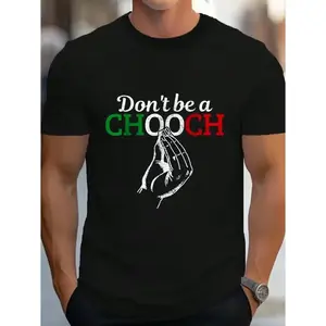 "Don't Be a CHOOCH" Italian Slang Tee - Funny Hand Gesture Graphic T-Shirt, Italy Flag Colors Statement Top, Soft Comfortable Casual Streetwear, Humorous Gift for Italian-Americans