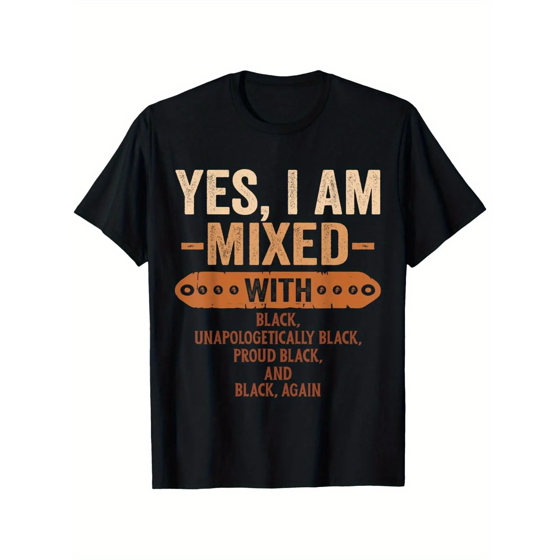 Mixed Black History Month Pride Tee Yes I Am Melanin Apparel Pan African Colors Unisex Crewneck Heritage Celebration Casual Wear