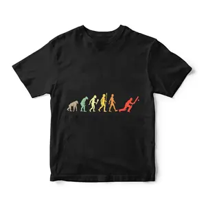 Evolution of Cricket  Shirt Sports American Cricket Hoodie T-Shirt Men's Swear Unisex Tee