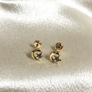 New! Girls 18k Gold Plated Stud Earrings