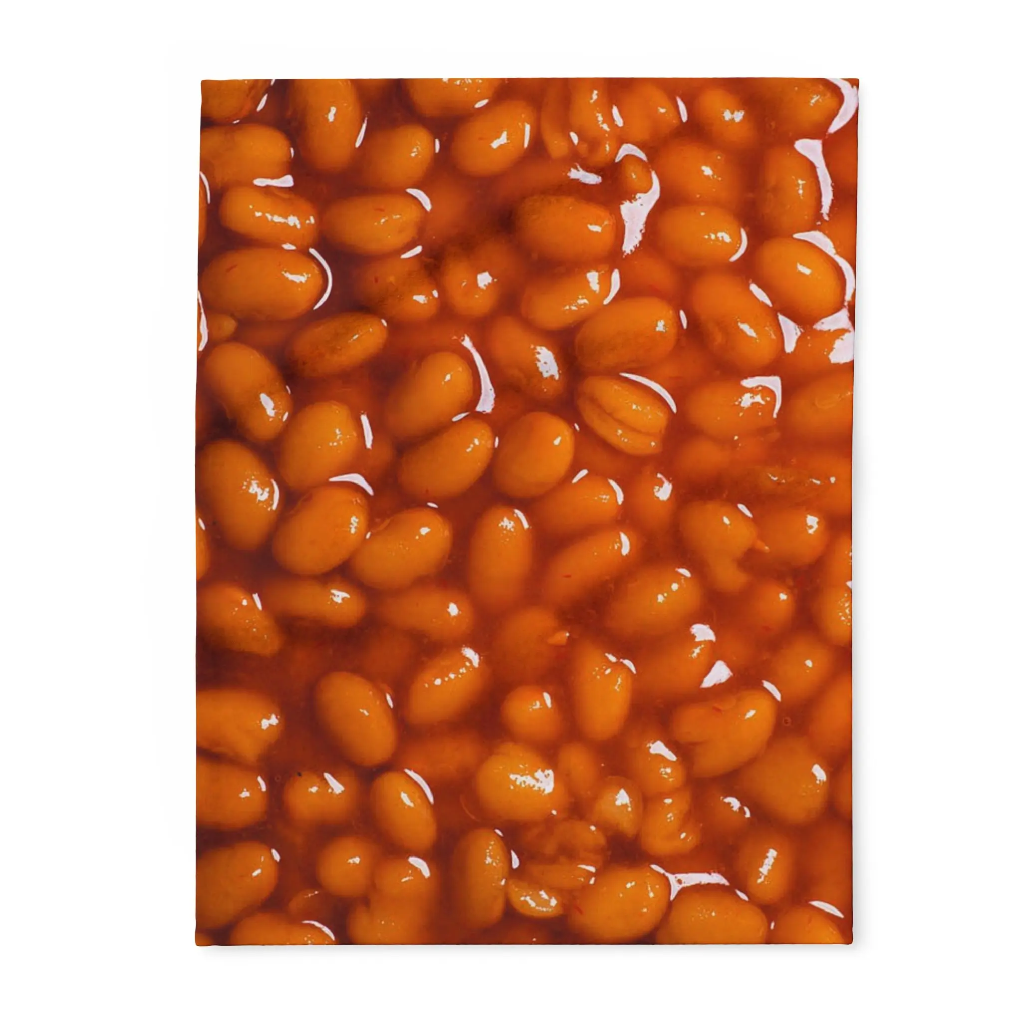 Baked Beans Pattern Arctic Fleece Blanket | Photorealistic Bean Print Throw