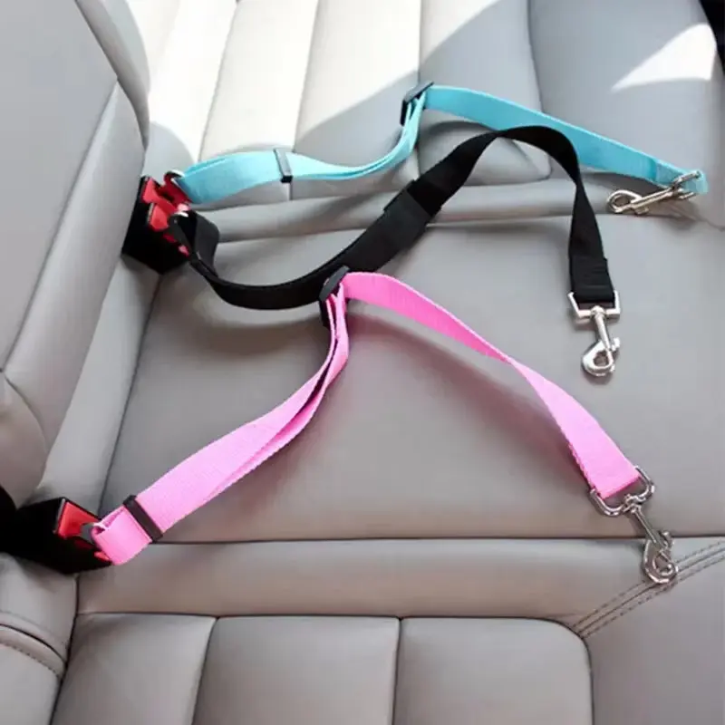 Vanguard Dog Car Seatbelt - Premium Nylon Fabric Safety Tether, Solid Steel Hardware, Tangle-Free Design, Fully Adjustable Length, Secure Restraint for Harnesses, Road Trip Safety Accessory