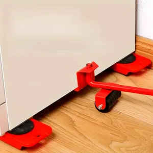 Furniture Lift Mover Tool Set, Furniture Lifter Tool Transport Shifter with Wheels, Heavy Furniture Moving Sliders Appliance Rollers Heavy Duty Furniture Lifter and Sliders Kit, Furniture Movers, Appliance Mover Leverage Tools for Hardwood Floors